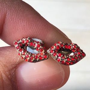 Banana Republic Red lip stud earrings Valentine’s Day